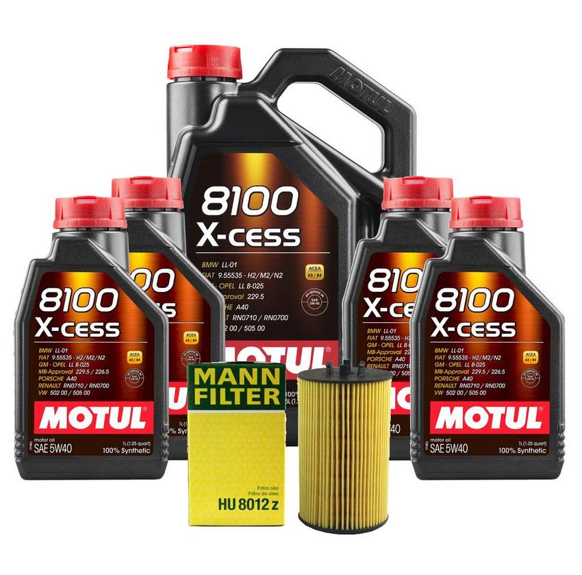 Mercedes Engine Oil Change Kit - Motul 0001803009 (5W-40) (X-Cess 8100)